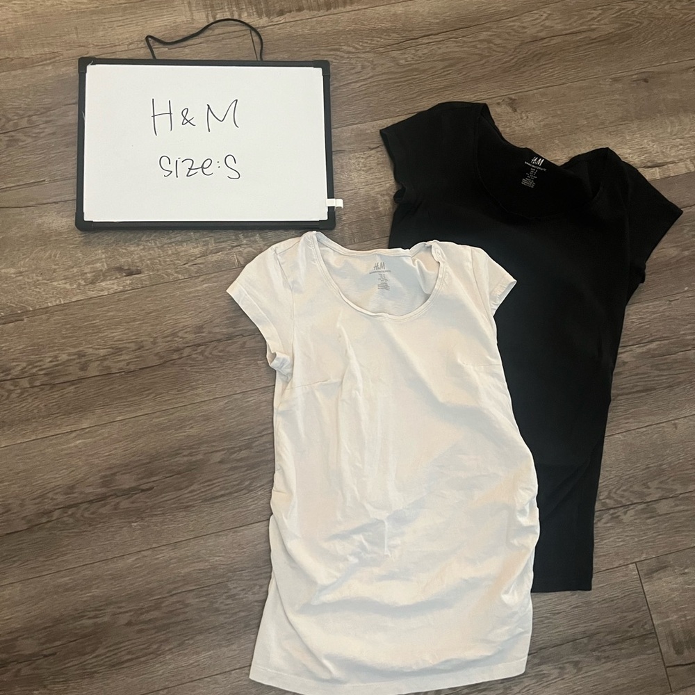 H&M Black and White Short Sleeve Tees